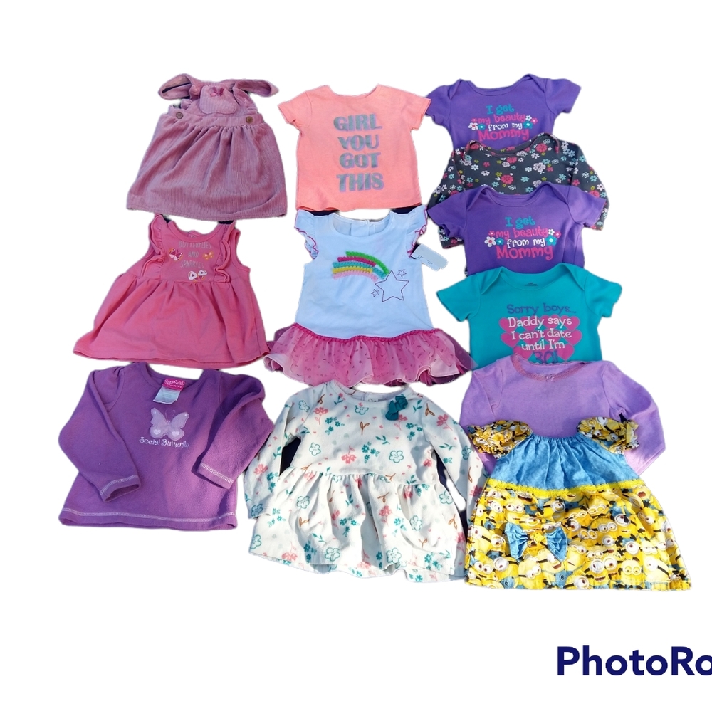 Girl's 12 piece 18 month Lot of tops/one pieces